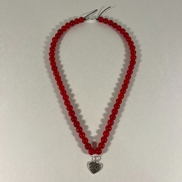 Stellar Rose Silver heart bead Necklace 70068 main image 0